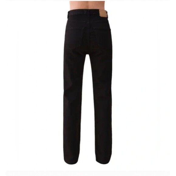 Jeanerica NWT Black EW004 High Waisted Straight Leg Eiffel Jean - Picture 8 of 8